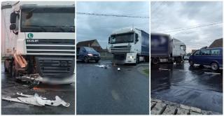 Accident pe DN1, între un TIR şi un microbuz