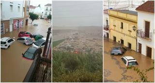Imaginile dezastrului în provincia Huelva din Spania. Ploile torențiale au făcut prăpăd în Isla Cristina, Ayamonte și Lepe