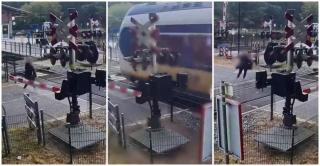 Femeia a scăpat în ultima clipă