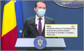 Echipa lui Florin Cîţu ar fi trimis un mesaj prin care îndeamnă delegaţii să îl voteze pe premier la şefia PNL
