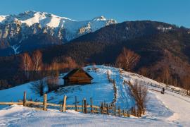 peisaj de iarnă în România