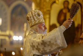 IPS Ioan, Mitropolitul Banatului, oficiaza slujba religioasa prilejuita de sarbatoarea Botezului Domnului (Boboteaza), la Catedrala Mitropolitana din Timisoara, duminica, 6 ianuarie 2019