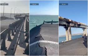 Trei persoane au murit în urma exploziei podului care leagă Crimeea de Rusia