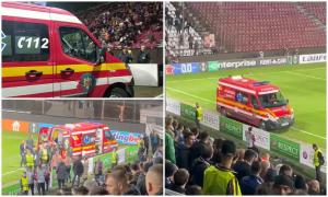 Un suporter a leşinat în tribuna stadionului, la meciul CFR Cluj - Slavia Praga. Partida a fost întreruptă mai bine de 10 minute