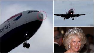 Clipe de groază pentru regina consoartă Camilla, după ce avionul cu care se întorcea din India a fost lovit de o pasăre. Botul aeronavei a fost grav avariat