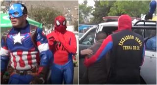 Patru poliţişti din Peru s-au deghizat în personaje Marvel ca să prindă traficanți de droguri