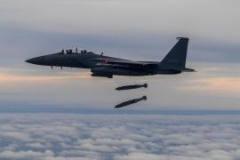 Un avion de luptă F-15K Slam Eagle al Forțelor Aeriene din Coreea