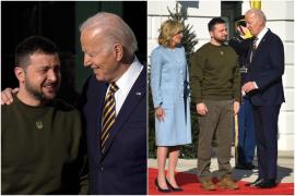 De ce nu a purtat Zelenski costum la întâlnirea cu Biden şi în Congresul SUA. Unii îl critică, alţii îl compară Churchill