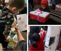 Moş Crăciun a ajuns şi în cea mai izolată comună din Delta Dunării. Mii de pachete pentru copiii şi bunicii, rupţi de lume: "E o minune, dovada că Moş Crăciun există!"