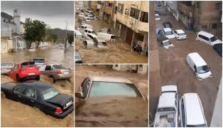 Mecca, sub ape. Ploile torențiale au făcut prăpăd în ultimele ore, autoritățile îi avertizează pe oameni să rămână în case