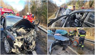 Accident cumplit pe DN17, în Suceava. Opt persoane au fost rănite grav şi au fost transportate la spital pentru îngrijiri
