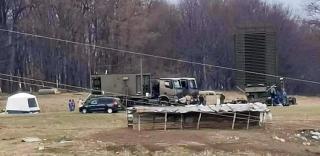 Tabără militară instalată peste noapte în Botoşani, la graniţa României cu Ucraina. Supraveghere aeriană, realizată cu un radar mobil - FOTO