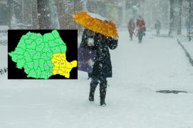 Alertă meteo: Cod galben de vânt și viscol, valabil pentru sud-estul țării până marți