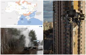 Harta zonelor de risc din Ucraina: bombardamente şi lupte grele