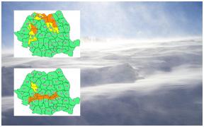 Ninsori și viscol la munte, din această noapte. ANM a emis avertizări Cod galben şi Cod portocaliu pentru mai multe zone din țară