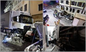 Un şofer de camion a făcut prăpăd pe o străduţă din Furth