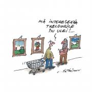 caricatură postată pe pagina de Facebook a Muzeului Brukenthal