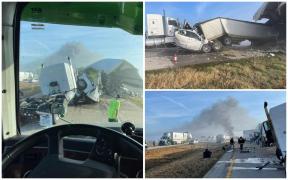 Carambol cu aproape 50 de mașini și camioane în SUA. Șase oameni au murit. ”Nu am văzut niciodată un asemenea accident”
