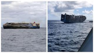 Nava transporta 4.000 de maşini de lux şi s-a scufundat în Oceanul Atlantic