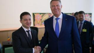 Klaus Iohannis, președintele României, și omologul său ucrainean, Volodimir Zelenski