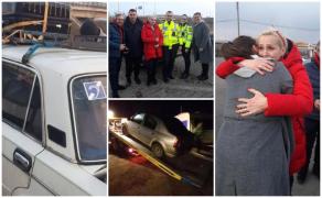 Refugiaţii le-au mulţimit poliţiştilor, cu lacrimi în ochi