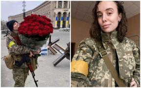 ”A trebuit să mă înrolez în armată ca să primesc un asemenea buchet”. Povestea jurnalistei din Ucraina care a îmbrăcat haina militară
