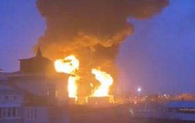 Incendiu la un depozit de petrol din Belgorod