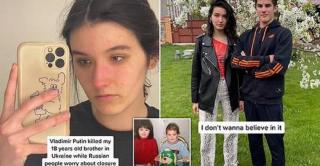 ''Putin este malefic!'' O tânără ucraineană îşi plânge fratele ucis de soldaţii ruşi. Valeria a reuşit să fugă în Italia