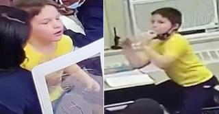 Momentul în care o profesoară eroină salvează viaţa unui elev care a înghiţit dopul unei sticle