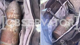 Alertă pe o stradă din Capitală. A fost găsită o geantă în interiorul căreia era un obuz