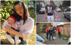 Filmul tentativei de crimă de la Braşov. Tavi şi-a lovit fosta soţie până când s-a rupt cuţitul. Alina a căzut pe holul grădiniţei strigându-şi fetiţa