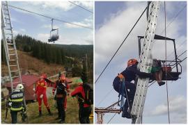 Zeci de persoane blocate în telescaunul de la Vatra Dornei