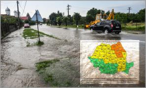 Cod portocaliu de ploi în 5 judeţe din Moldova. Cantităţi însemnate de precipitaţii şi în alte 25 de judeţe