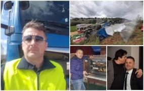 “Prietenii adevărați nu pot spune niciodată la revedere!” Lacrimi pentru Cristian, şoferul de TIR care a murit strivit în propria cabină într-un accident din Spania