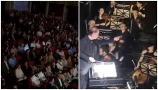 Momentul în care mesajul RO-Alert întrerupe un spectacol la Opera Naţională din Bucureşti