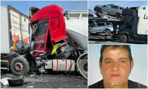 Transportor românesc, carambol mortal cu alte două TIR-uri, în Italia. Unul dintre șoferi a sfârșit în cabina strivită