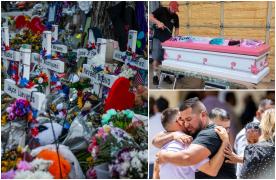 19 sicrie colorate şi sute de oameni îndoliaţi