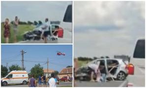 Copil de 4 luni, printre victimele unui accident în Caraş-Severin