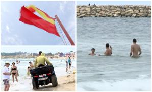 "Mă cert cu ei în fiecare zi". Salvamari versus turişti. Oamenii uită de pericole şi ignoră steagul roşu arborat la malul mării
