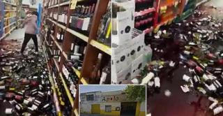 O angajată sparge zeci de sticle de vin, după ce şeful a concediat-o
