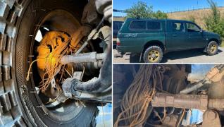 mașină legată cu funie la RAR Cluj