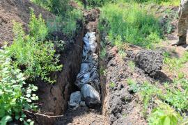 Groapă cu cadavre în Lisichansk, iunie 2022
