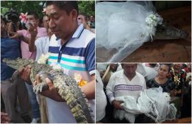 Un primar din Mexic s-a căsătorit cu un aligator
