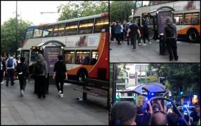 Accident într-o stație de autobuz din Manchester