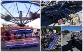 Momentul dramatic când un carusel se răstoarnă în timpul zborului, în Italia: Cel puţin 20 de copii au fost răniţi