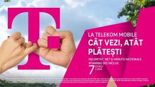 (P) La Telekom Mobile, CÂT VEZI, ATÂT PLĂTEŞTI, cu o singură condiţie: NELIMITAT se referă doar la beneficii, nu şi la preţ