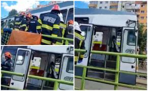 Tânără prinsă sub tramvai