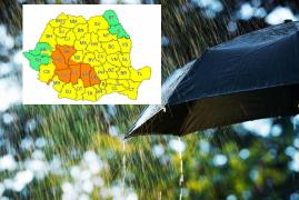 METEO. Cod portocaliu şi cod galben de furtuni şi vijelii până marţi noaptea
