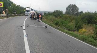 accident de motocicletă pe DN 1A