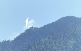 Incendiu de pădure în Munţii Maramureşului